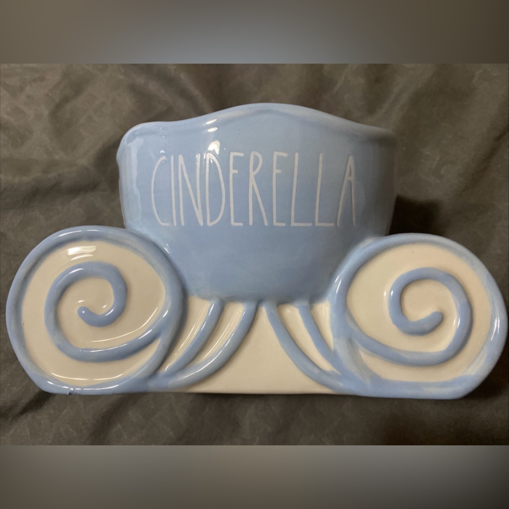 Rae Dunn Disney Cinderella Blue and Cream Ceramic Bowl